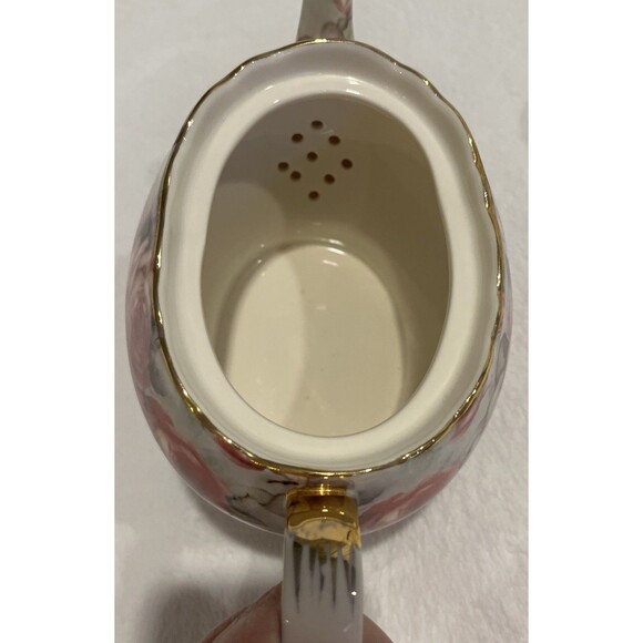 Coastline Imports ~ Peppertree Tea Ware ~ Fine Porcelain Tea Pot Pink Roses - Picture 7 of 9